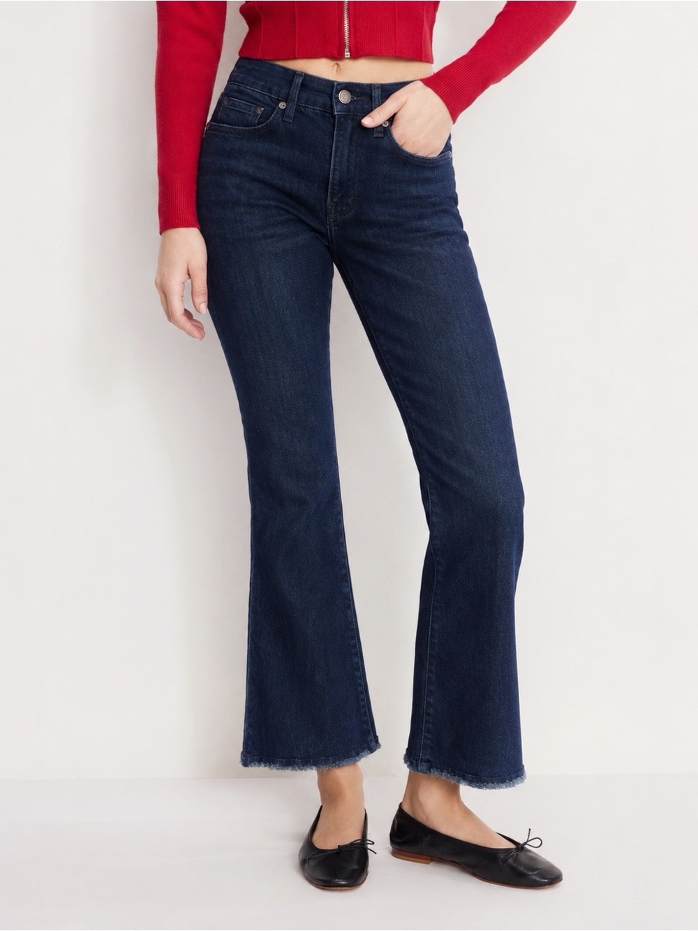 Good American Woman Dark Wash High Rise Flare Bootcut Jeans US26 Classic Western